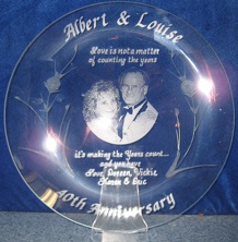 Personalized Engraved 40th Anninverary wedding platter