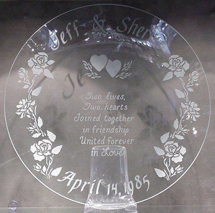 Personalized Engraved wedding platter