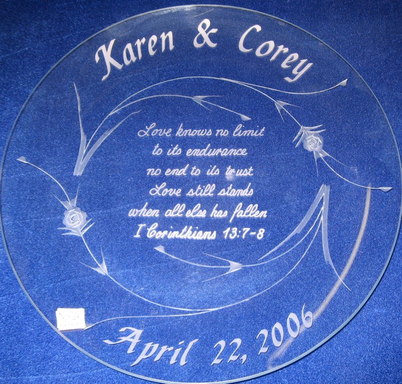 Bride and Groom wedding platter