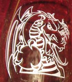 Sowers Glass Engraving - Personalized Engraved dragon wedding glasses and more