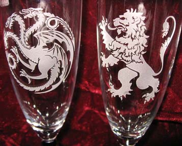 Crystal Dragon wedding toasting flutes Wedding glasses