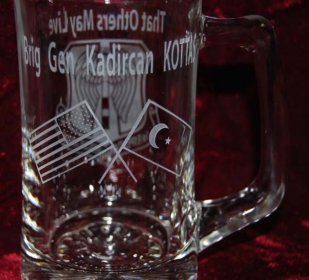 US Army Chief Warrant officer engraved retirement gift Beer mug