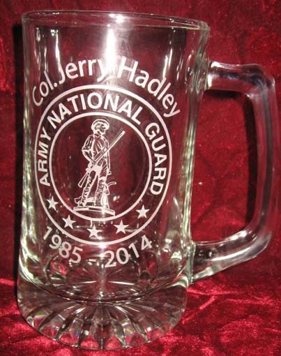 US Army National Guard logo Beer mug